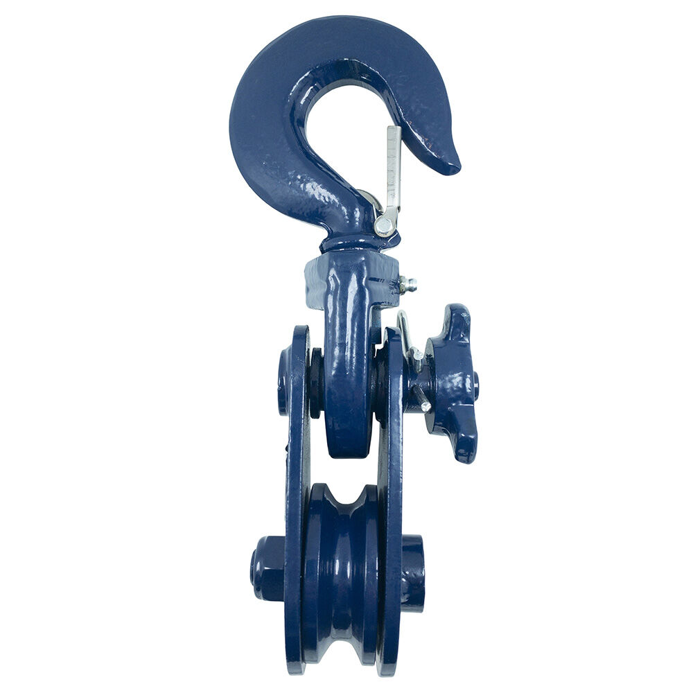8" x 15 Ton W.L.L Wire Rope Snatch Block Swivel Hook 22mm-24mm Rope