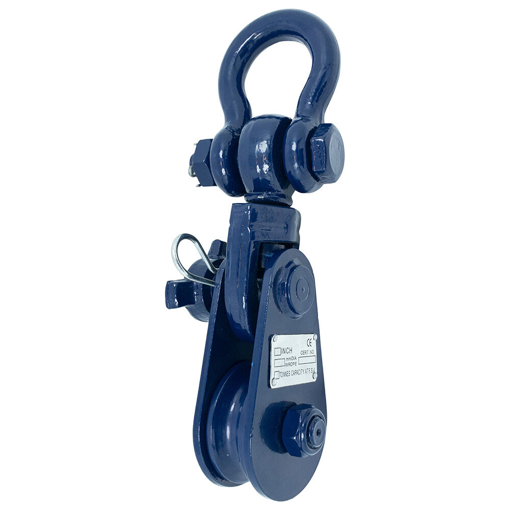 3" x 2 Ton W.L.L Wire Rope Snatch Block Bow Shackle Head 7mm-9mm Rope