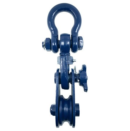 4.5" x 4 Ton W.L.L Wire Rope Snatch Block Bow Shackle Head 10mm-12mm Rope