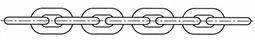 Welded Long Link Chain Self Color for Pet
