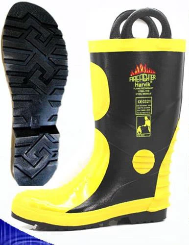TH-7610 Fireman's Boots With Steel Plate, Heat Insulation And Fire Retardancy, Waterproof Anti-slip Wear-resisting