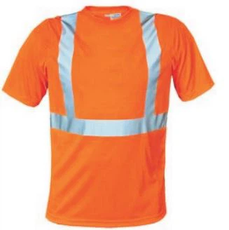 THV-S01 Reflective Safety T-Shirt, 100% Polyester, Fluorescent Yeellow/orange Available. EN471
