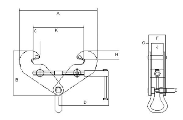 Camlok SC92 Beam Clamp With Shackle
