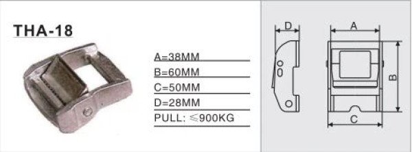 THA-18 Ratchet / Cam Buckle, can withstand large pulling force, safe and practical