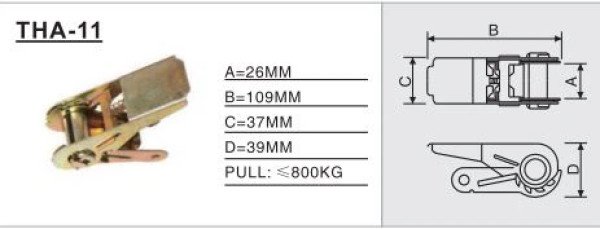 THA-11 Ratchet / Cam Buckle， can withstand large pulling force, safe and practical