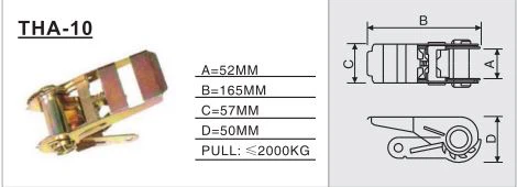 THA-10 Ratchet / Cam Buckle， surface spray process, not easy to rust, no deformation