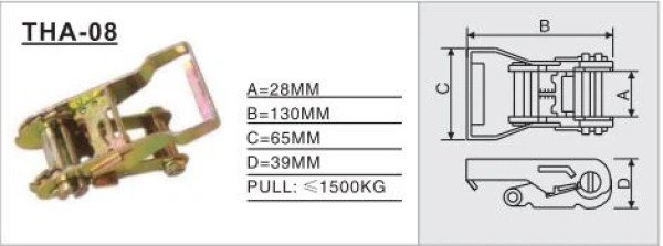 THA-08 Ratchet / Cam Buckle， the overall safety is stable, can withstand large pulling force, safe and practical
