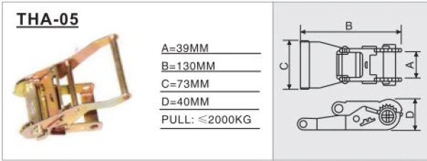 THA-05 Ratchet / Cam Buckle, surface spray process, not easy to rust, no deformation