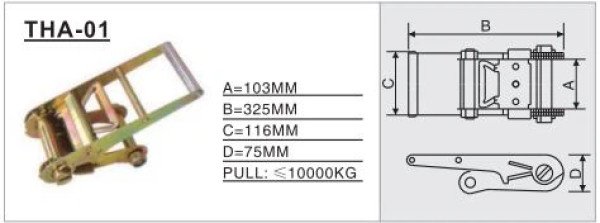 THA-01 Ratchet / Cam Buckle, surface spray process, not easy to rust, no deformation