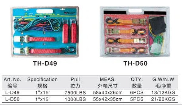 TH-D49 / TH-D50 Ratchet Tie Down, ratchet tie down straps walmart， locking function and will not fall off