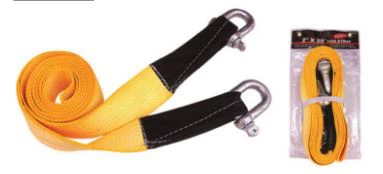 THC-12 TOW STRAP, equipped with metal towing hooks or shackles