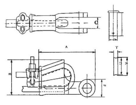 US421 Hot Sale High Quality US Type Wire Rope Wedge Socket
