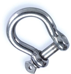 AISI304 or 316 Marine Rigging Hardware U.S. Round Pin Anchor Shackle Stainless Steel Bow Shackle